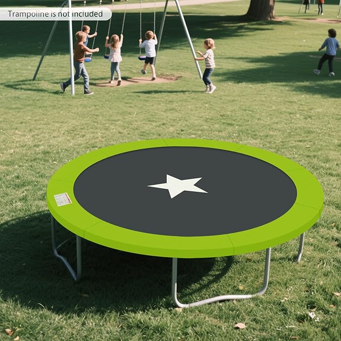 Eapmic Trampoline Pad Replacement, Trampoline Safety Pad, Spring Cover for 8ft 10ft 12ft 14ft 15ft 16ft Round Trampoline with Waterproof Foam Padding, Universal Trampoline Accessories