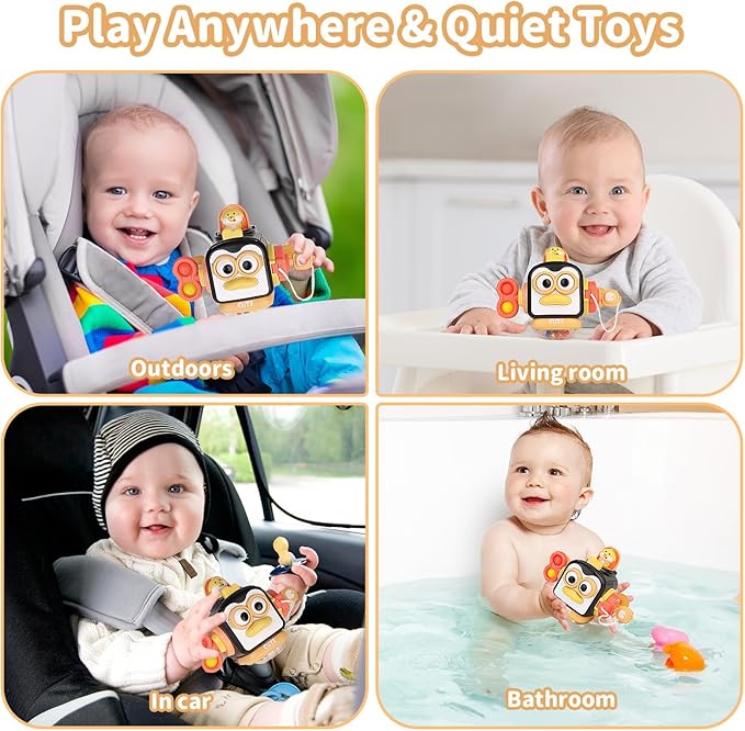Montessori Toys for 1 Year Old,Sensory Toys for Toddlers 1-3,Baby Travel Activities Busy Board Cube,Fine Motor Skills Educational Toys,Birthday Gift for Kids Aged 6, 9, 10, 12, 18 Months