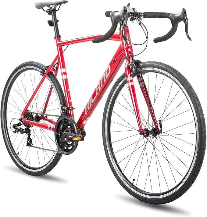 HILAND 700c Road Bike 14 Speed, Aluminum Frame Racing Bike, City Commuter Bicycle for Men Women