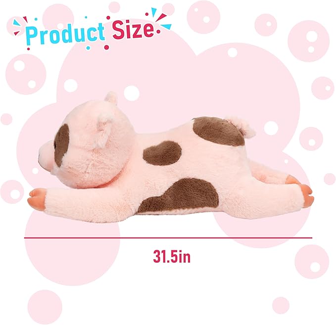 Pig Stuffed Animal, Giant 31.5" Stuffed Piggy, Large Soft Plush Pig Toy Birthday Holiday Party Gifts for Kids Girls Boys