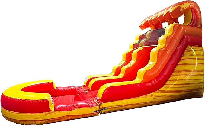 Inflatable Water Slide with Pool for Kids & Toddlers - 25.5' x 9' x 15' Bounce House Double Slide with Pool for Outdoor Play & Backyard - Outside Waterslide Includes Blower Stakes & Storage Bag