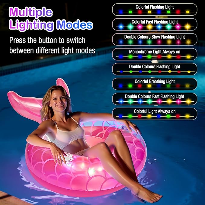 MoKo Inflatable Swimming Ring, Cute Pool Float Tube Decorations Swim Tubes Outdoor Pool Beach Water Floats Party Supplies Floaties