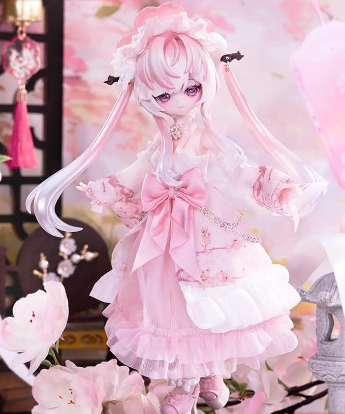 CALEMBOU BJD Blind Box, 1/8 Bonnie Fortune Small Sign Spirit Series 20cm Ball Jointed Doll, Cute Dress Up Doll with Joints, Collection Action Figure for Birthday Christmas