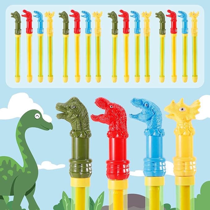 20 Dinosaur Water Guns Pool Toys Super Water Soaker Summer Toys for Kids Pool Idea Squirt Gun Outdoor Beach Backyard Game (20 Dinosaurs)