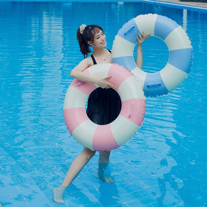2 PCS Inflatable Pool Floats for Swimming Pool Party Lake Beach Adults - Floaties Pool Tubes Swim Rings Tubes Floaties for Beach Pool Party Decorations