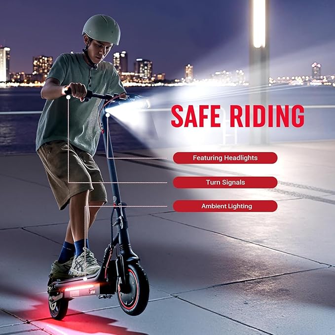 Electric Scooter, 650W/500W/350W Powerful Motor, 22/18 MPH Top Speed, 23/21 Miles Long Range, 10"/8.5" Pneumatic Tires, Smart App, UL Certified Foldable Commuting Electric Scooter for Adults and Teens