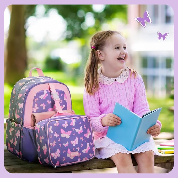 mommore Kids Backpack for Boys Girls Preschool Kindergarten Backpacks Lightweight Elementary School Bookbag with Lunch Box