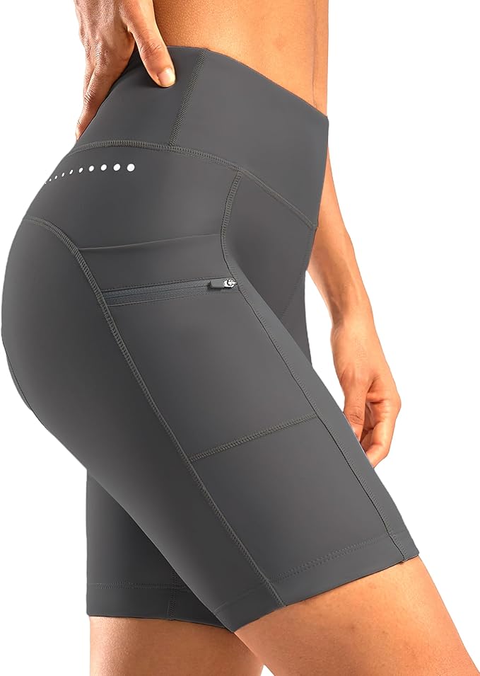 Women's 4D Padded Bike Shorts 5"/7" Riding Underwear Cycling Bicycle Road Biking Cycle Shorts for Women Zipper Pockets