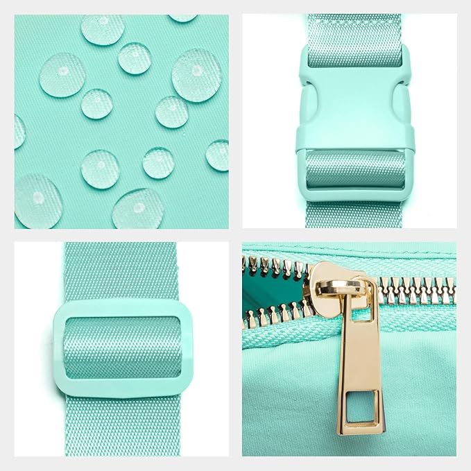 Gitus Belt Bag Fanny Pack Crossbody Bags with Initial Letter Patch Cute Stuff Birthday Gifts for Teenager Girls Trendy Preppy Stuff for Teen Girls Cool Stuff for Teens (Mint Green-P)