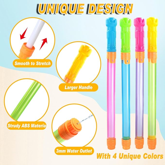 Water Soaker Blaster, 16 Pack Pool Water Guns Bulk, 35 ft Range Squirt Guns for Kids, Water Squirter Shooter for Summer Outdoor Game Pool Beach Party