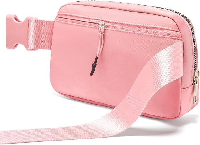 Gitus Birthday Gifts for 8 9 10 11 12 13 Year Old Girls Personalized Fanny Pack Crossbody Bags with Initial Letter Patch Belt Bag for Teen Girls Cute Trendy Stuff Travel Essentials (LightPink-K)