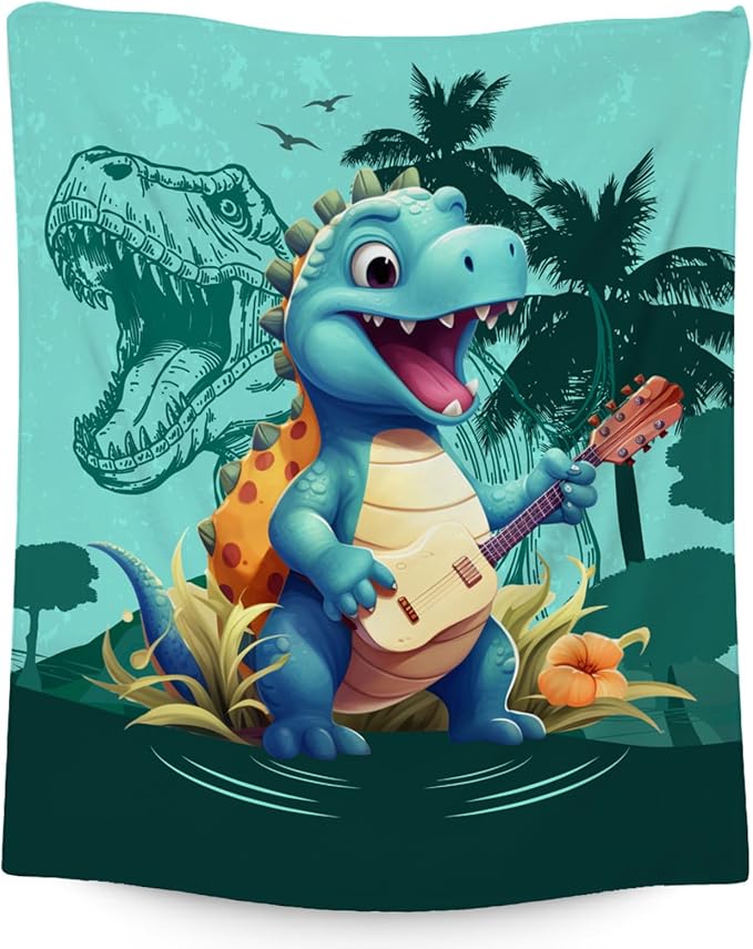 Dinosaur Blanket for Boys, Dinosaur Gifts for Girls, 30"x40" Kids Blankets for Son Daughter, Girls Throw for Couch Sofa Chair, Soft Fuzzy Plush Throw Boys Room Decor All Seasons