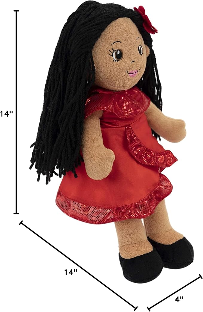 Playtime by Eimmie 14" Soft Baby Doll for Girls (Julie) - Plush Rag Doll for Toddlers & Infants, Washable Stuffed Toy with Sensory Fabric Body - Great for Baby Showers, Birthdays & Special Occasions