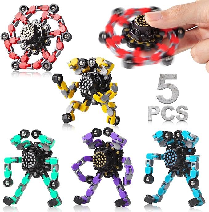 for Mom Transformable Fidget Spinners for Kids and Adults Stress Relief Sensory Toys for Boys and Girls Fingertip Gyros Toy Birthday Party Favors for Kids Classroom Gifts