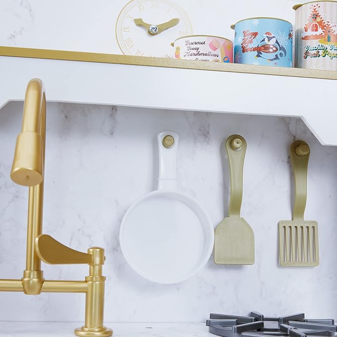 Teamson Kids Versailles Classic Kids Wooden Play Kitchen, White