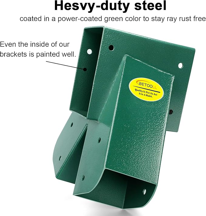 BETOOLL A-Frame 2 Brackets Swing Set Bracket with Mounting Hardware (Green)