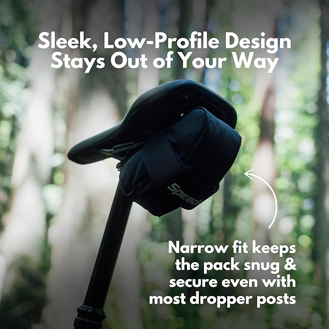 Ranger 2.0 Small Bike Saddle Bag – Waterproof Under Seat Pack for MTB, Gravel & Plus Tire Bikes – Lightweight, Rattle-Free Tool Storage – Fits Most Dropper Posts – Grey