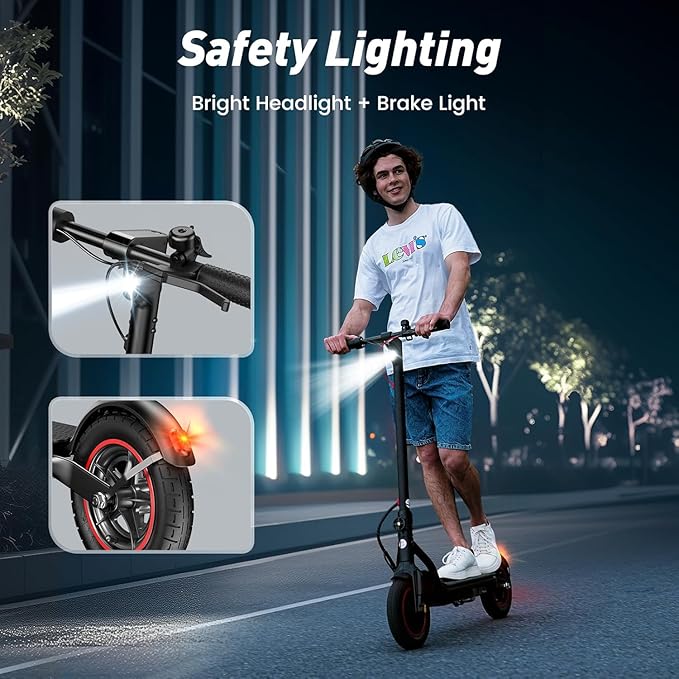 Electric Scooter, 650W/500W/350W Powerful Motor, 22/18 MPH Top Speed, 23/21 Miles Long Range, 10"/8.5" Pneumatic Tires, Smart App, UL Certified Foldable Commuting Electric Scooter for Adults and Teens