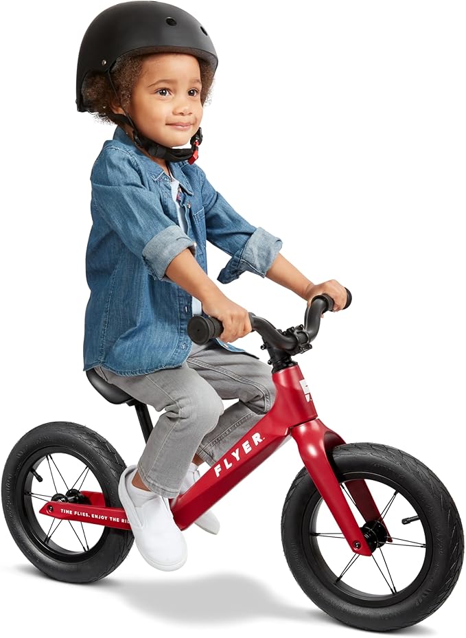Radio Flyer Balance Bike, Baby Toy, Toddler Bike, Bicycle Toddler Toys, Baby Gifts, Flyer Ultra Lite Balance Bicycle, for Ages 1.5-5 Years, Red