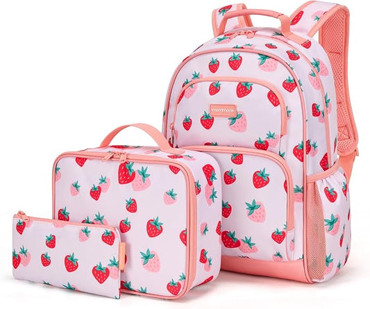 mommore Kids Backpack for Boys Girls Preschool Kindergarten Backpacks Lightweight Elementary School Bookbag with Lunch Box