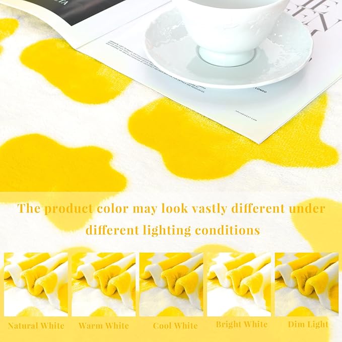 Yellow Fleece Blanket Twin Size Lightweight Fuzzy Soft Throw 60x80 Inch Light Yellow Twin Blanket for Couch Bed Sofa Camping Traveling