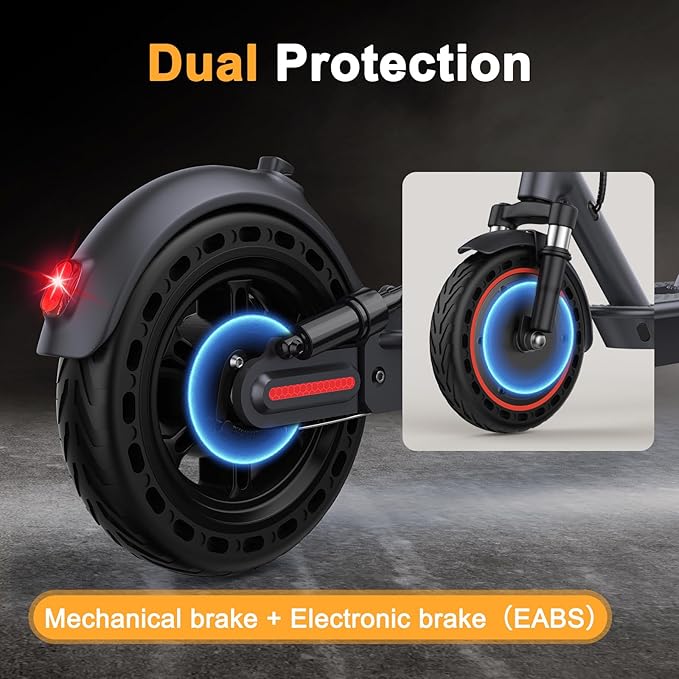 WERHY Electric Scooter, 8.5"/10"/14" Tire, Powerful 350/500W Motor, Top Speed 19/22 MPH, 21-49Miles Max Range, Folding Escooter for Adults & Teens with Dual Braking