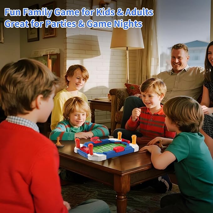 Foosball Table Soccer Board Game for Kids, Mini Football Games Set Gifts Toys for Indoor Sports Family Playroom Party Game Interactive Birthday Sports Gift for Boys Girls 3 4 5 6 7 8-12