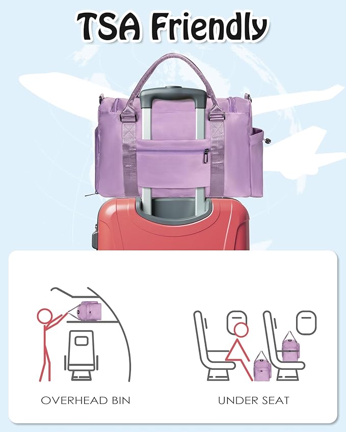 Duffle Bag for Girls, Kids Travel Duffel Bag, Personalized Weekender Bag, Gifts for women, Girls Gifts for Kids Friends, women gifts, Teacher Appreciation Gifts Ideas