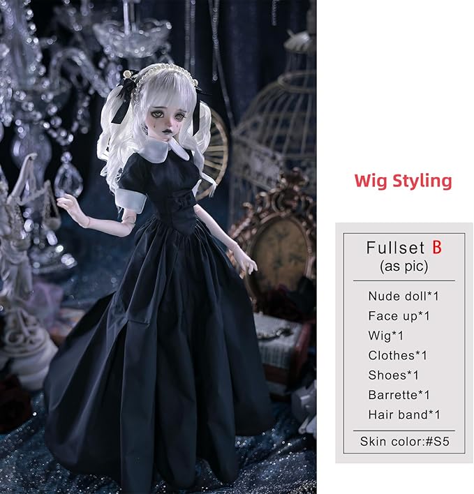 Kikyou Bjd Doll 1/4 Weep Nun Gothic Maiden Religious Style Horror Night Ball Jointed Dolls
