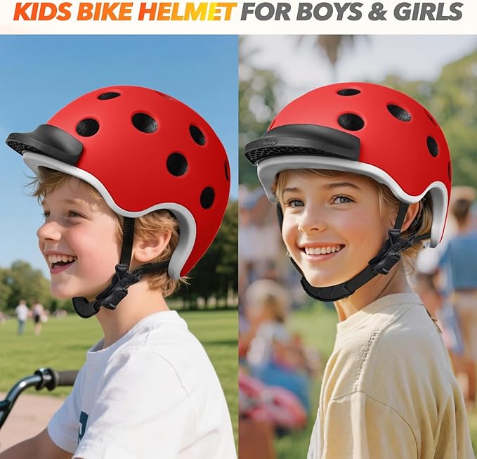 Kids Bike Helmet for 5-8-14 Kids Skateboard Helmet Boys Girls Child Youth Adjustable Lightweight Ventilation and Multi-Sports Scooter Cycling Roller Balance Bike