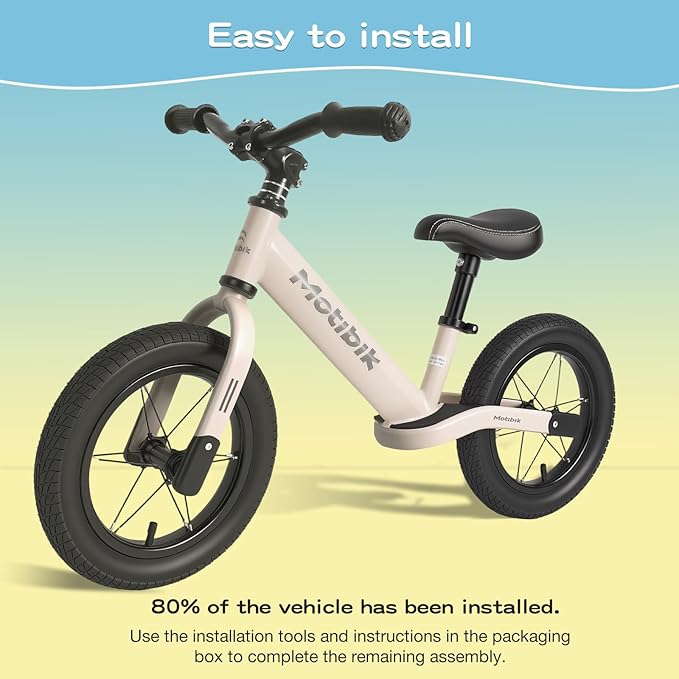 Toddler Balance Bike 3 Year Old,12 Inch Inflatable Rubber Tires,No Pedal Kids Toy Bike for 3-6 Years Old,The Perfect First Bike 3-6 Boys Girls, Multiple Colors