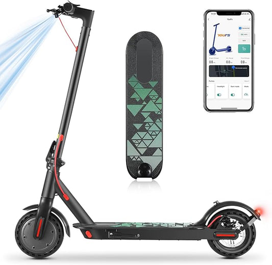 Caroma Electric Scooter,630W Peak Motor,20 MPH Max Speed & 18 Miles Long Range,8.5" Solid Tires,Dual Braking System with Cruise Control,Foldable E-Scooter with Smart APP Lock for Adults and Teens