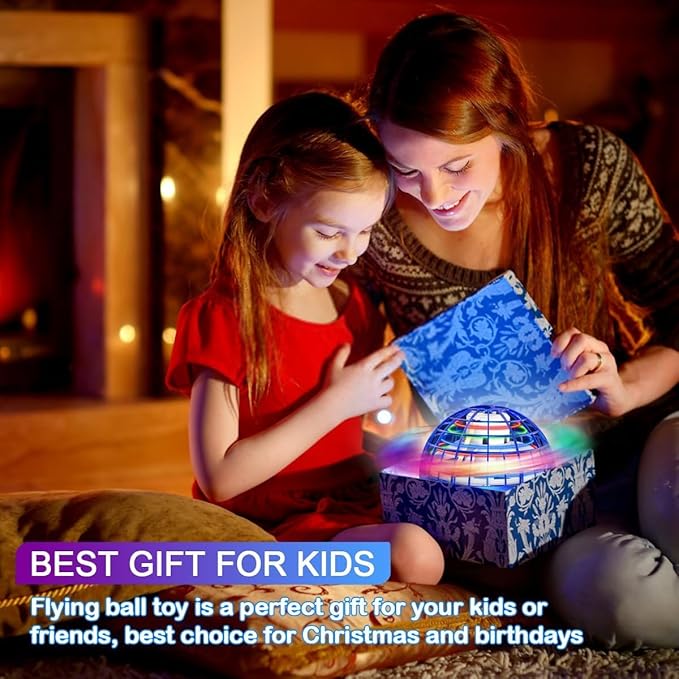 2 Pack-2025 Upgraded Flying Orb Ball Toy, Hover Boomerang Ball Spinner Mini Drone - Magic Floating Galactic Fly Spinning Orb, for Boys Girls and 6-12 Age Kids