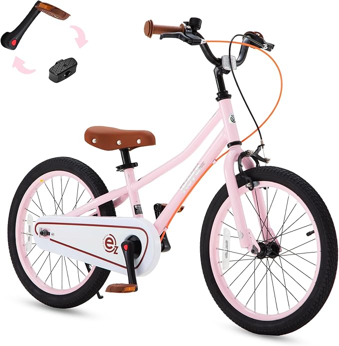 RoyalBaby Kids Bike, Terra EZ Balance to Pedal Convertable Bicycle, 14 16 18 Inch Easy Learn Balancing to Biking Boys Girls Ages 3-9 Years Beginners