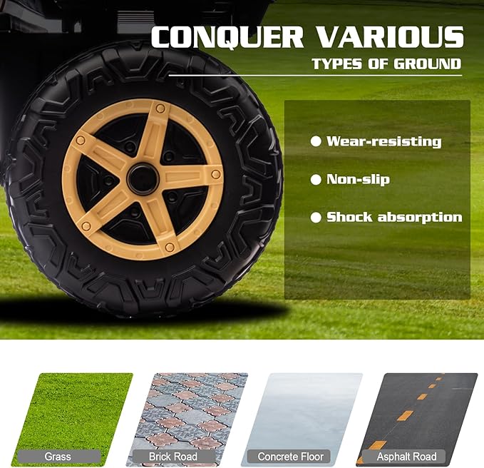 POSTACK 24V 2 Seater Ride on Toy with Parental Remote Control, Electric Dump Truck for Kids, Battery Powered Electric Vehicle UTV for Kids to Drive w/Bluetooth, Music, Black