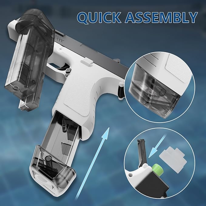 2 Packs of Electric Water Guns for Children's Summer Gifts, Lady Bug Toys for Children - Outdoor Water Guns for Swimming Pools and Beaches, with 4 Water Tanks (Electric)