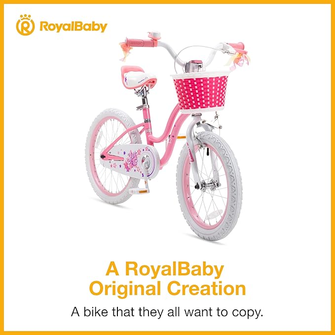 RoyalBaby Girls Bike Classic & EZ Kids Bike, Balance and Pedal Bicycle, 12 14 16 18 20 Inch Toddlers to Big Kids 3-10 Years