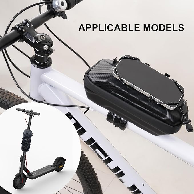 Bike Bags Quick Release Mountain Bicycle Frame Bag Bike Rack Bag with Cell Phone Holder Stabilizer Cell Phone Holder with Rain Cover Bike Rack Bags Bike Accessories