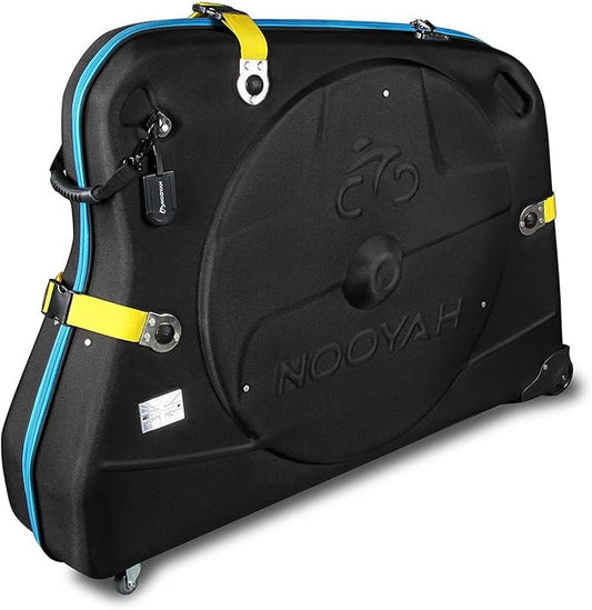 NOOYAH Bike Travel Case Bike Bag – Lightweight Hardshell Bicycle Transport Bag for Road, Triathlon, and Mountain Bikes, Disassemble the handlebar Storage, Air Travel Protection & Accessories, Type C