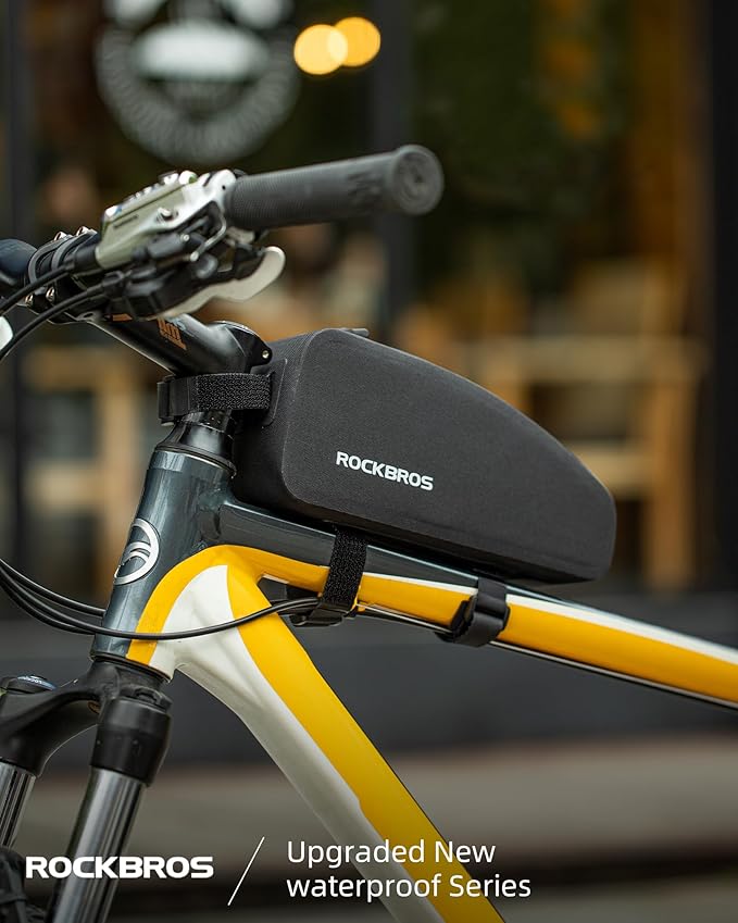 ROCKBROS Top Tube Bag Bike Frame Bag with Dual Zippers Bike Pouch