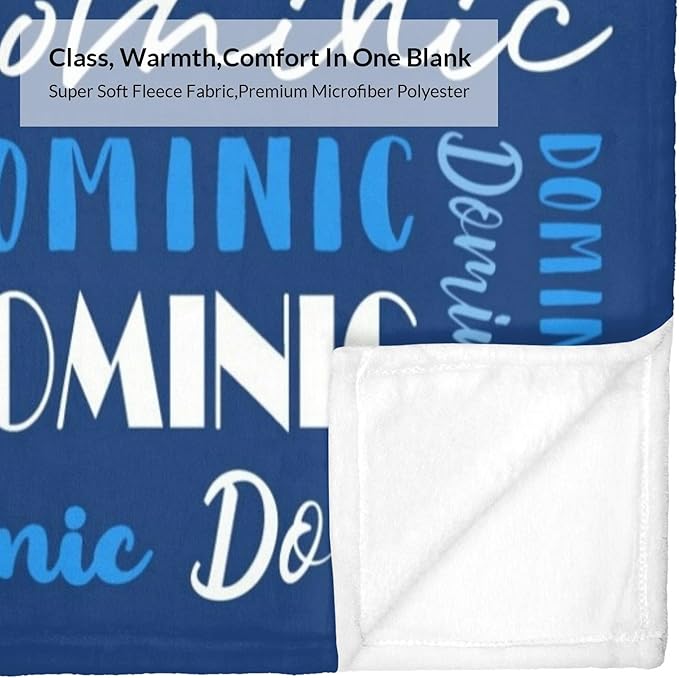 Name Blanket Personalized Blanket for Adult Kids Flannel Customize Throw Blanket Custom (Color 18, 60 x 80 Inches)