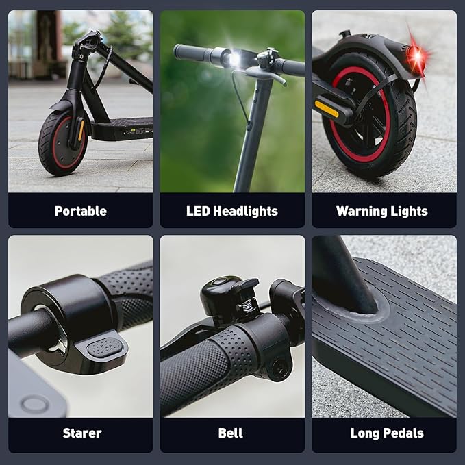 Electric Scooter, 350W Powerful Motor, 21 Miles Long Range, 18 MPH Max Speed, 8.5" Pneumatic Tires, Drum Brake & UL Certified, Headlight, Foldable Lightweight Commuting E Scooter for Adults 14+