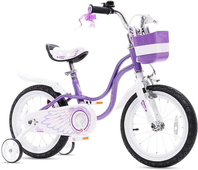 Royalbaby Princess Girls Kids Bike 12 14 16 18 20 Inch Children Bicycle with Basket for Age 3-12 Years
