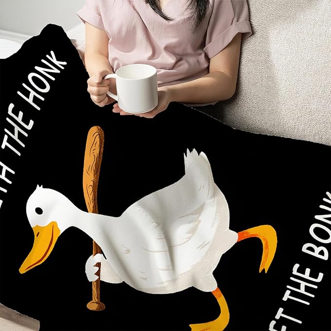 Duck Blanket for Kids, Funny Duck Lovers Fleece Blanket Gifts for Boys Girls, Warm Cozy Soft Flannel Stuff for Bed Sofa Couch 50" x 40"