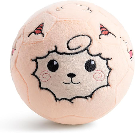 Updated Silent Indoor Soccer Balls for Toddlers 1-3, Inflatable Soft Plush Baby Toddler Soccer Ball Toys Gifts for Kid 3-5 Year Old Boy Girl First Birthday Gift (Sheep, Pump Include)