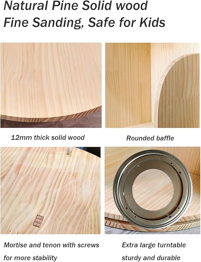 Rotating Bookshelf, 360 Display 5 Tier Floor Standing Bookcase Storage Rack for Kids&Adult, Wood Narrow Book Shelf Organizer for Bedroom, Living Room, Study Room(63 * 17.32 * 17.32inch)