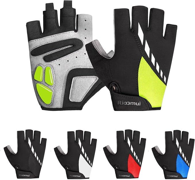 Cycling Gloves,Gel Padded Bike Gloves for Men Cycling,Anti-Slip & Shock-Absorbing Lightweight & Breathable Design Road Bicycle Half Finger for Women