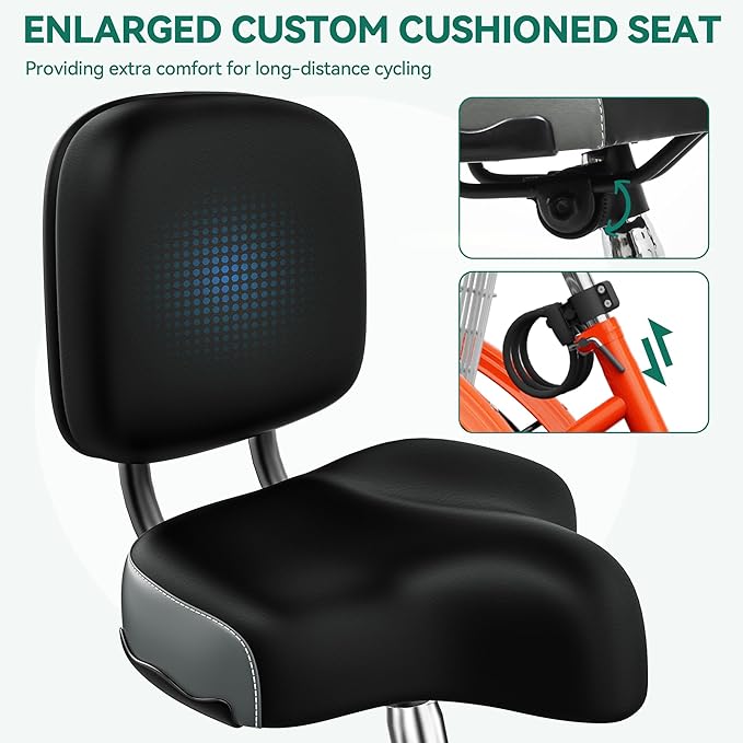 YITAHOME 24 & 26 Inch Adult Tricycle, 1 & 7 Speed 3 Wheel Bikes, Large Seat with Backrest Trike for Adults with Front & Rear Baskets, Cruiser Bike for Seniors Women Men Commute Picnic Outdoor