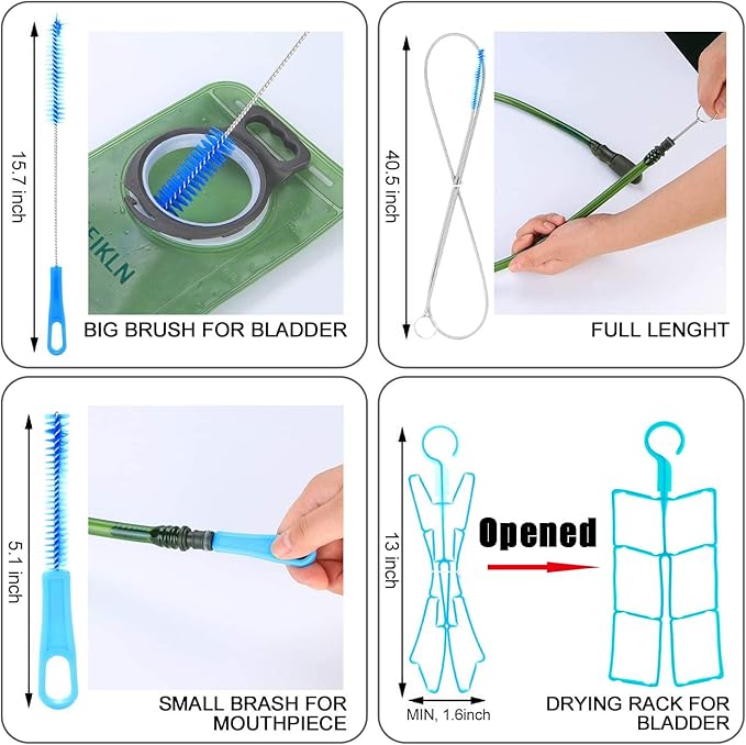 Hydration Bladder 1.5L-2L-3L,Leak Proof Water Reservoir, BPA Free Military Water Storage Bladder Bag Hydration Pack Replacement Easy Clean for Bicycling Hiking Camping Hunting Running