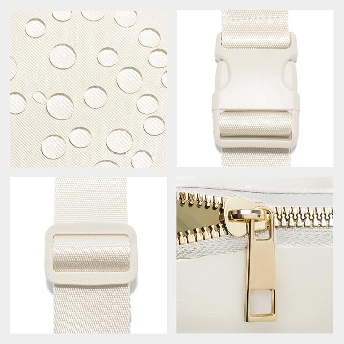 Gitus Birthday Gifts for 8 9 10 11 12 13 Year Old Girls Personalized Fanny Pack Crossbody Bags with Initial Letter Patch Belt Bag for Teen Girls Cute Trendy Stuff Travel Essentials (Ivory-T)